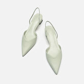 Women's Summer Simple Pointed Square High Stiletto Heels